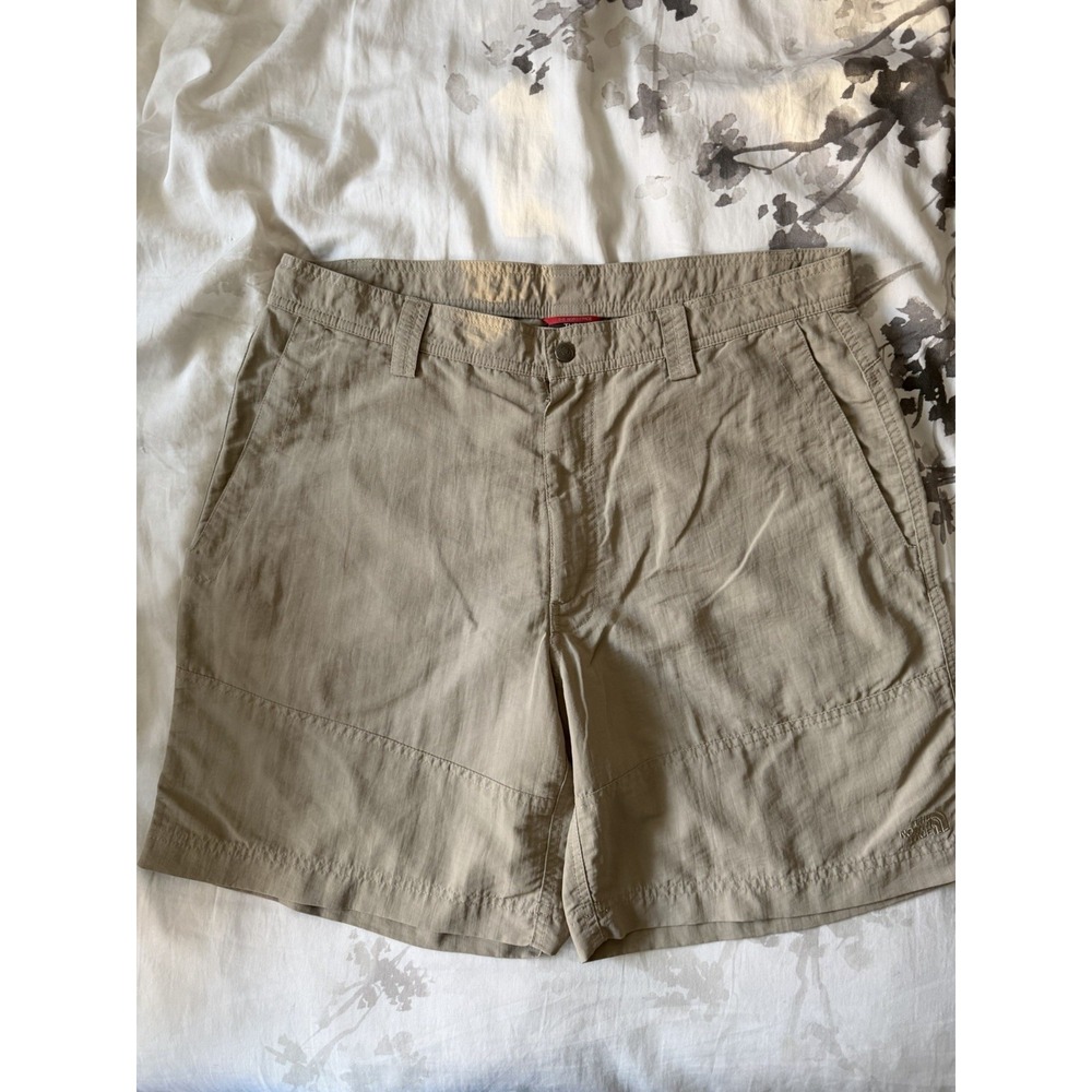 Vintage The North Face Outdoors Casual Shorts Hiking Cargo Fishing 100% Linen